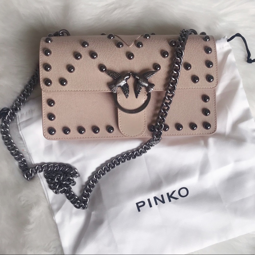 NEW❤️Pinko Studs Love Bag in Leather